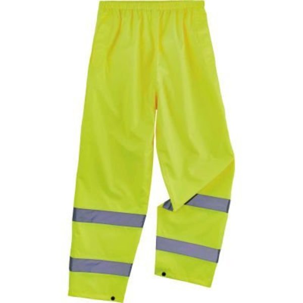 Ergodyne 8916 Glowear Class E Lightweight Hi-Vis Rain Pants, Lime, L 25344